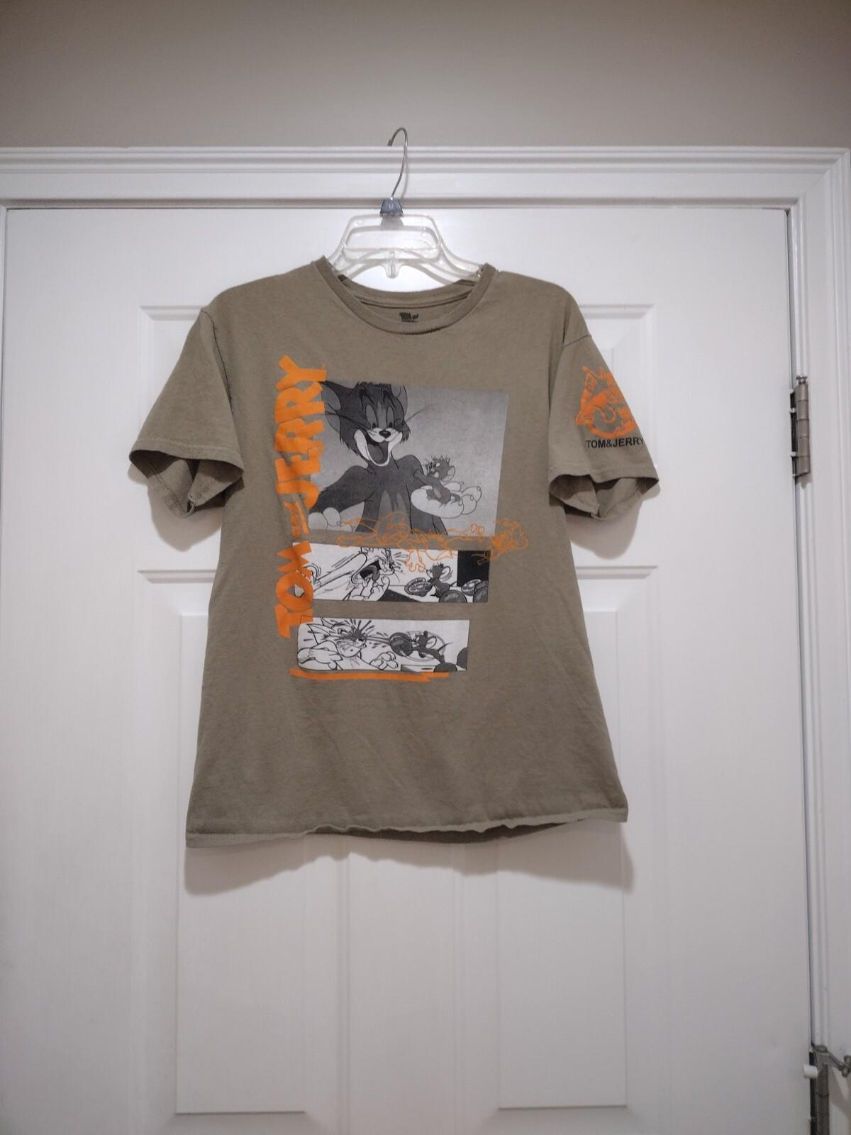 Tom & Jerry Tan Graphic Men s Size Medium Shirt Unisex T-Shirt S
