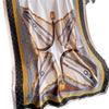 Ring chain large size shawl premium letter silk scarf imitation silk scarf new long scarf thin beautiful brocade