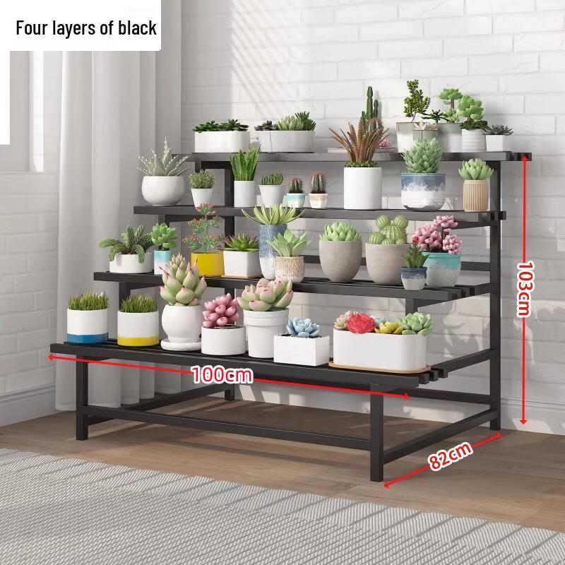 Outdoor Multi-Tier Iron Flower Display Stand