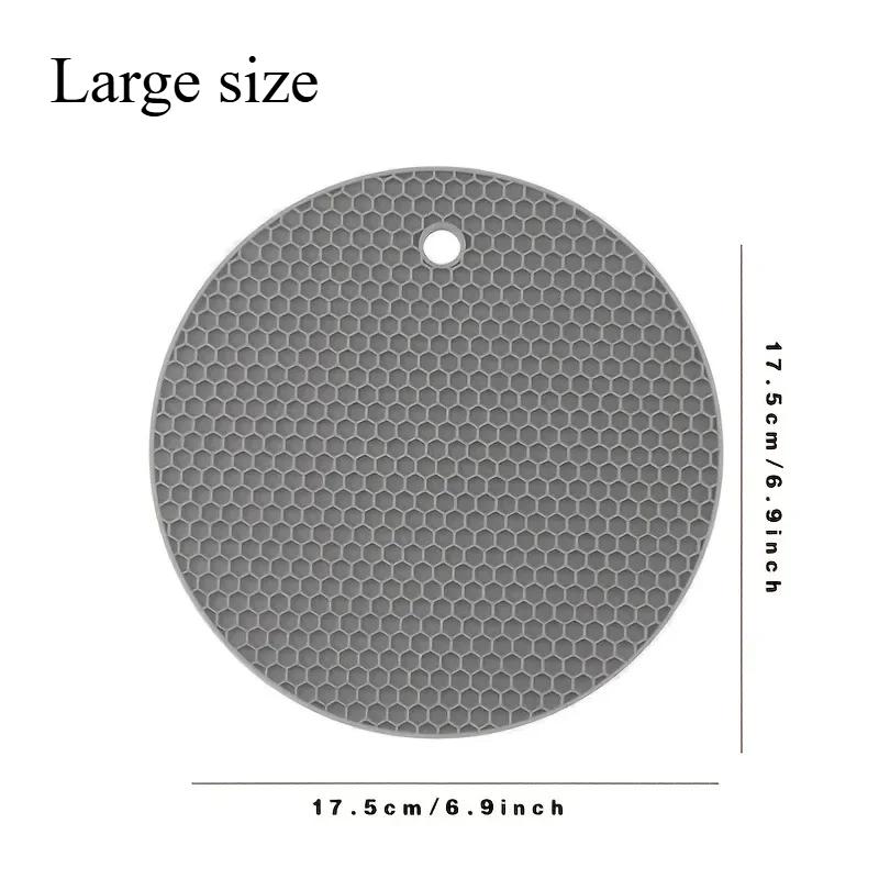 1ks silikonová podložka proti opaření Stojan na hrnce pro domácnost Ochrana kuchyňské desky Tepelně odolná protiskluzová kruhová silikonová podložka