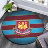 West Ham United2 Round Area Rug,Carpet Rug for Living Room Bedroom Sofa Playroom Decor,Non-slip Floor Mat