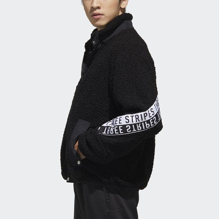 Adidas Mhs Boa Jacket With Stand Collar And Fleece Lining Men Jackets Black GE0388