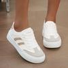 Damen Casual Sportschuhe - Leichte Low-Top-Schuhe mit atmungsaktivem Futter, bequemer Sohle und gestreiftem Design, modisch und vielseitig