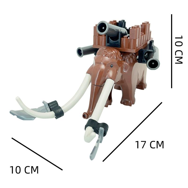 MOC Medieval Castle Orc Soldiers Figures Wolf Chariot Mount Knights King Warrior Elephant Goat Building Blocks Bricks Toys Gifts