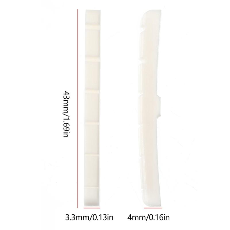 Slotted Guitar Bone Nut Up Saddles Vintage Modern Style Electric Guitar 6 String Pre-Slotted Nut Replacement Parts