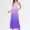 Women's Casual Knitted Cotton Gradient Print Suspender Dress