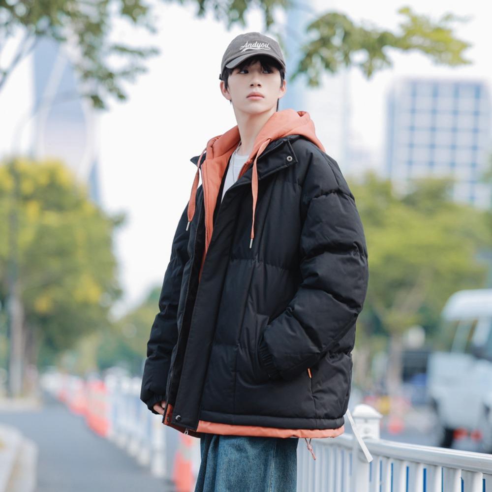 

Мужская зимняя новая свободная утолщенная хлопковая одежда для защиты от холода, хлебная одежда, куртка, зимняя одежда S