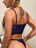 European and American New Sex Underwear Sexy Female Lace Mesh Embroidery Suspender Sex Suit with Steel Ring