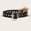 Modern Wide Faux Leather Waist Strap With Alloy Buckle For Casual Clothing