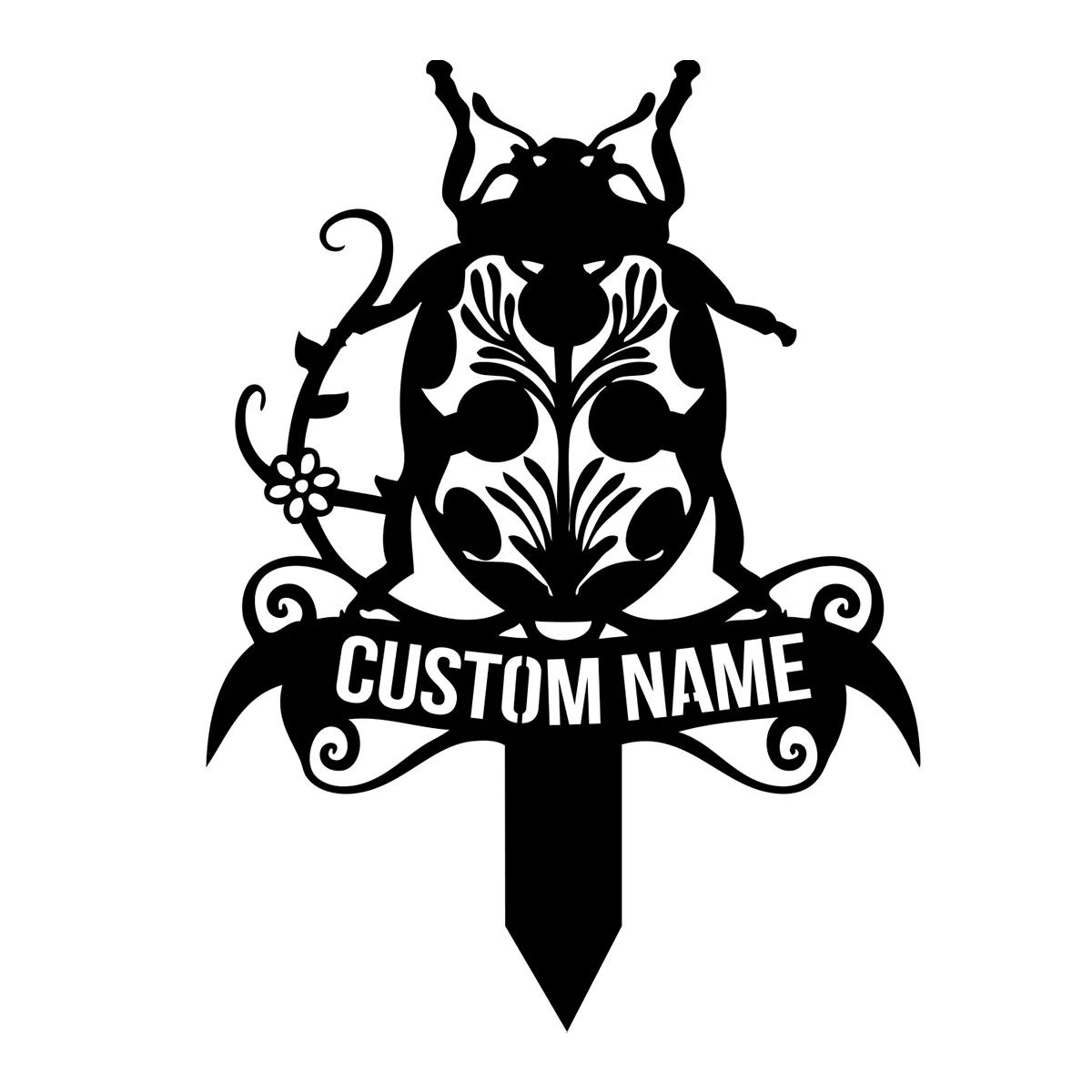 

Metal Ladybug Garden Stake, Outdoor Yard Art, Rustproof Iron Decor, Personalized Gift