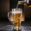 Soccer Beer Glass, 700ml Capacity Lead-Free Stein with Handle for Craft Beer, Sports Themed Beverage Cup for Party