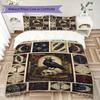 Crow Pattern Bedding uilt Set uilt Cover Pillowcase Home Decoration Birthday Gift (1 * duvet cover + 2 * pillowcase  without core)48