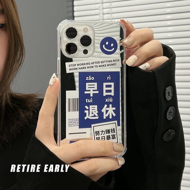 Husă de telefon drăguță cu oglindă Fluture Lună Urs din desene animate antișoc 2022 pentru Iphone 13 14 Pro Max X Xr Xsmax 11 12 Mini 7 8 Plus Husă