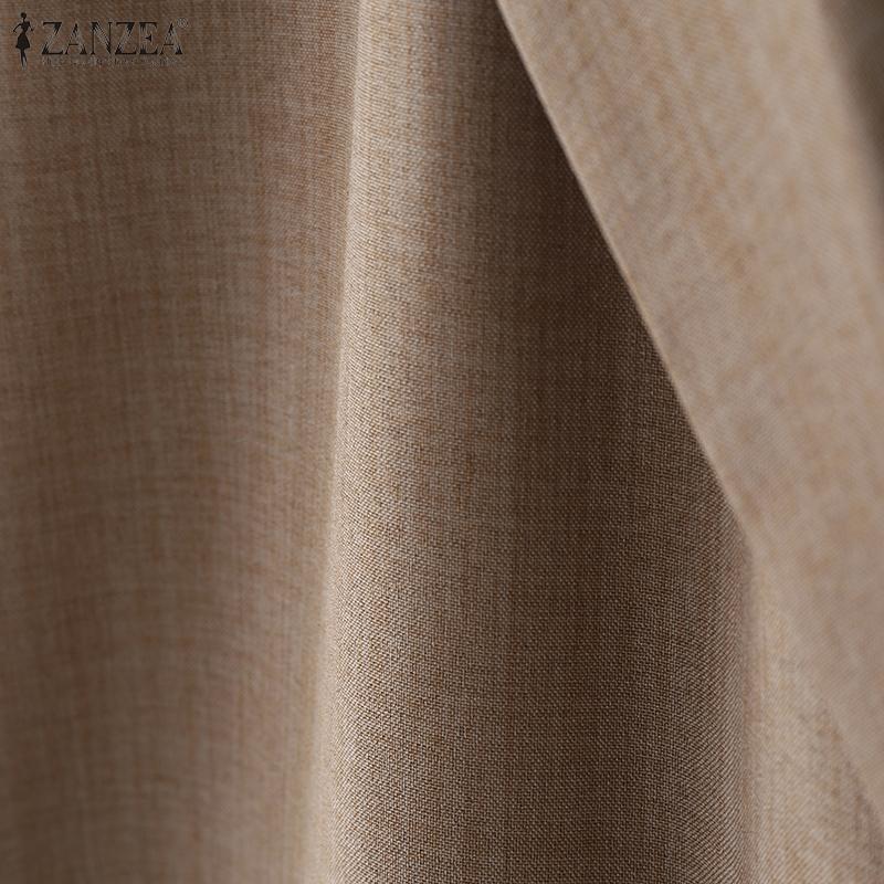 ZANZEA Womens Casual Solid Color Loose 3/4 Sleeve Thin Cardigan Outwear