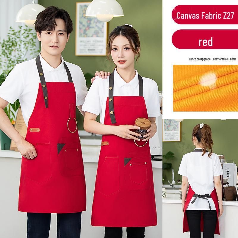 Прочный джинсовый холщовый фартук с перекрестными лямками