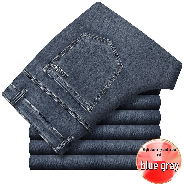 Damen High Waist Tencel Jeans - Frühling/Sommer Leicht, Stretch, Große Größen, Gerade, Freizeit Hose