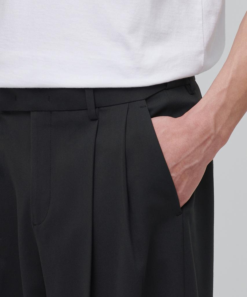 Musinsa Standard Super Wide Hidden Banding Slacks [Dark Gray]