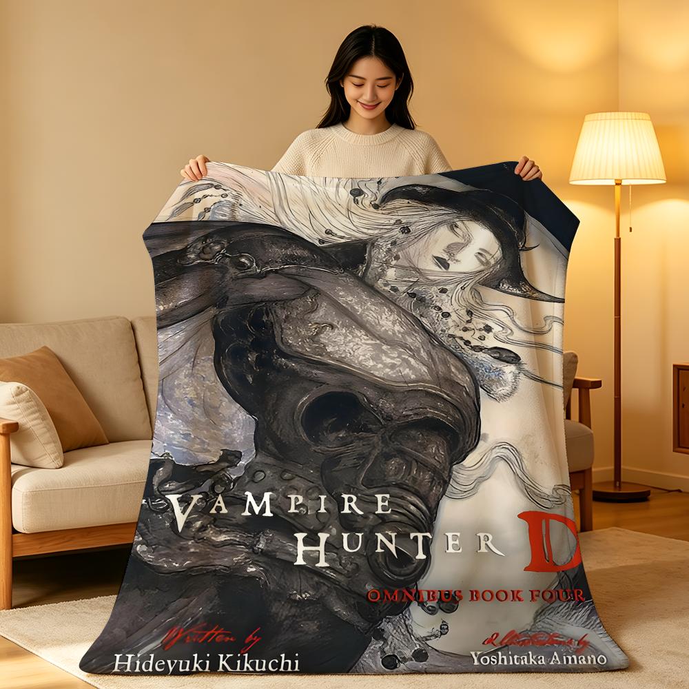 Anime V-Vampire H-Hunter D-D Throw High-Density Short Plush Blanket Soft Skin-Friendly for Sofa Nap Air-Conditioned Room