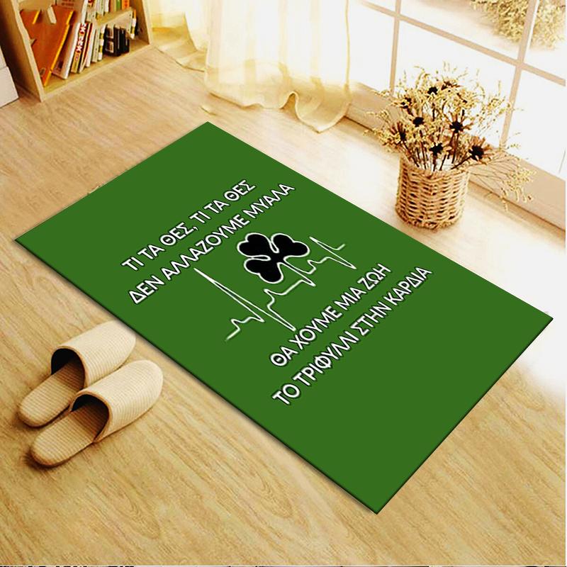 2026 NEUER Panathinaikos Fußball Teppich für Wohnzimmer Schlafzimmer Zuhause Sofa Dekoration, Kinder Spiel rutschfeste Bodenmatte