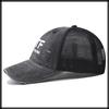 Baseball English CZA423 [White Fang] Hat, Cap, Cap, Breathable, Mesh, Letters, Stylish, Simple, Men's, Women's, (Gray)
