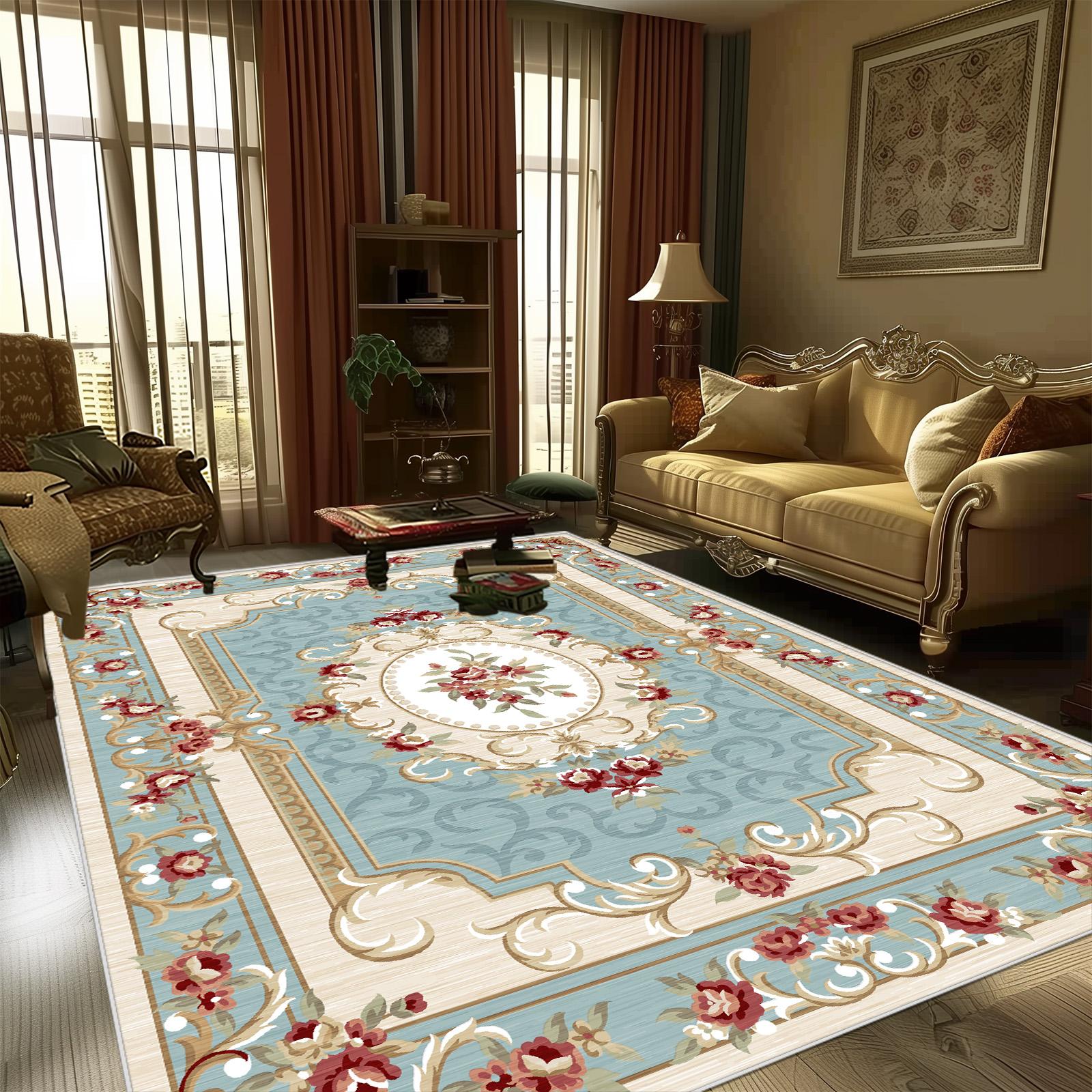 

Ковры большого размера в европейском стиле для гостиной, декоративный домашний коврик для спальни, моющийся нескользящий напольный коврик, настраиваемый 60x90cm door mat