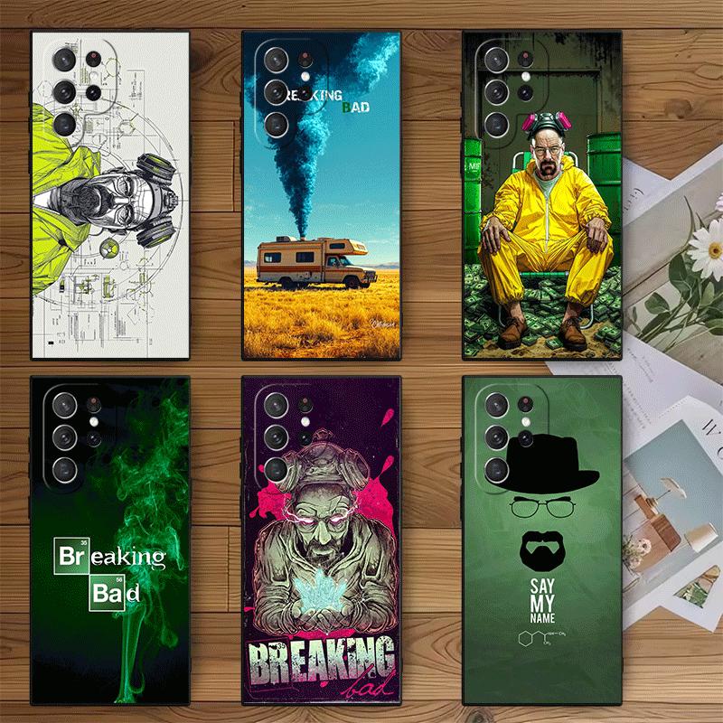 Breaking Bads Heisenberg Soft Phone Case for Samsung Galaxy S26 S25 Edge S24 Ultra S23 Plus S22 S21 FE S20 Black Cover Back Shel
