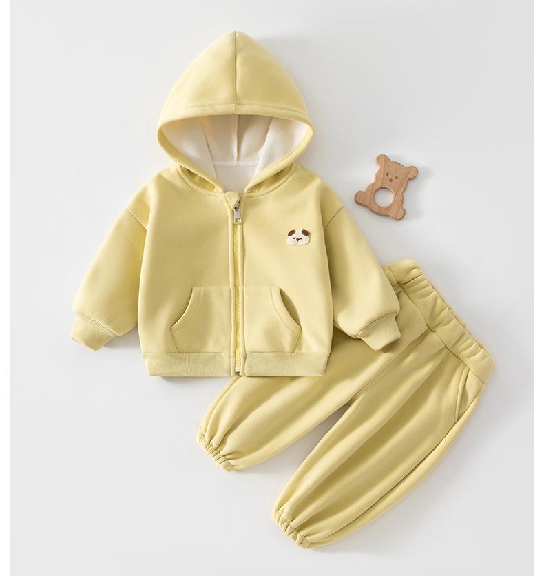 Girls & Boys Two-Piece Casual Set: Autumn/Winter Baby Clothes with Long Pants