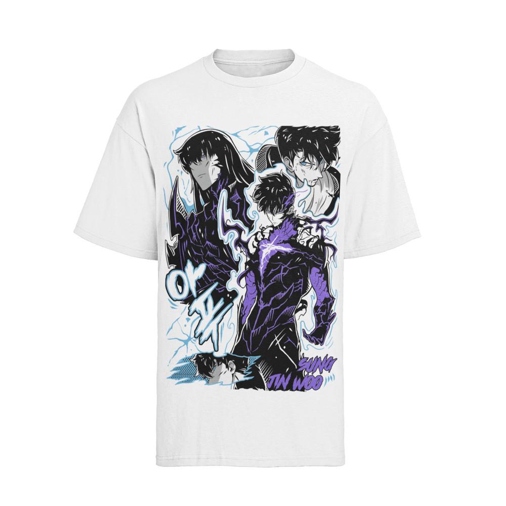 

Solo Leveling Sung Jin Woo Anime Monarch Demon Womens Oversized Shirt 100% Cotton M