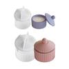Storage Box Silicone Mold Stripe Pattern Jewelry Case Epoxy Resin Mold Aromatherapys Gypsum Candle Jar Mold Home Decors