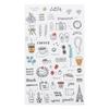 Office School Supplies Fresh Watercolor Style Stickers Travel Diary Photo Album 6 Pieces Gift Kawai Stationery Cute Lovely