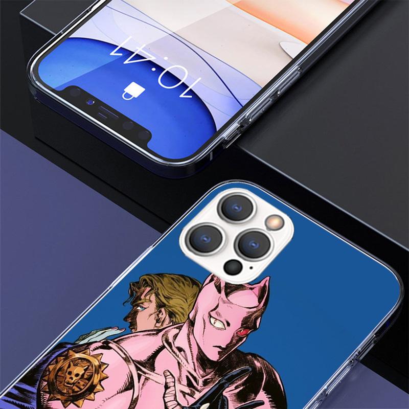 JoJo Adventure Killer Queen Phone Case For iPhone 17 Air 16 Pro Max 16E 15 + 14 Plus 11 12 13 Mini 7 8 SE Gift Print Cover Funda