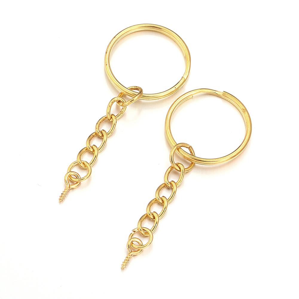 10pcs/Lot Iron Key Rings Blank Keyring Keychain Split Ring Keyfob Key Holder Rings DIY Findings Making Keychain Accessories