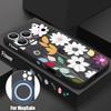 White Flower Pattern Case For iPhone 17 Pro Max iPhone 16 15 14 13 Pro Max Magnetic For Magsafe Soft Silicone Phone Back Cover