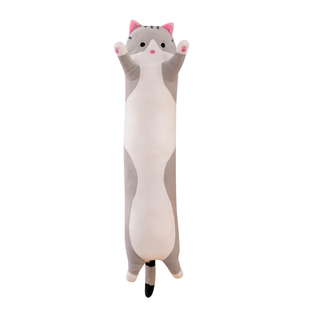 Popular long cat throw pillow doll cute kitten plush toy doll