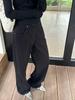 Lu Sheng Unisex Retro Washed Black Bootcut Jeans - Loose Fit, Wide Leg, Casual Pants