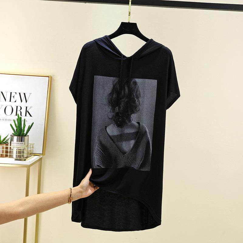 Chic Casual Loose Mid-Length Short Sleeve T-Shirt for Summer - Plus Size Available