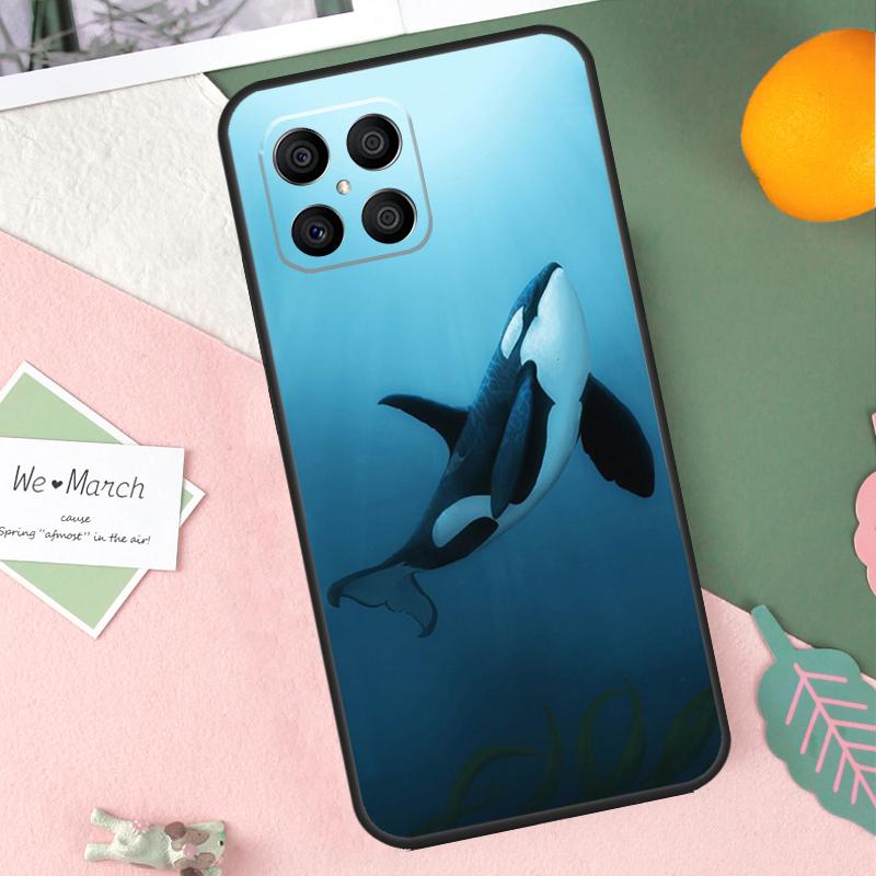Cartoon Whale Case For Honor 90 50 70 Lite X9b X9a X8b X8a X8 X9 X9c Honor 200 Pro Magic 7 5 6 Lite Cover