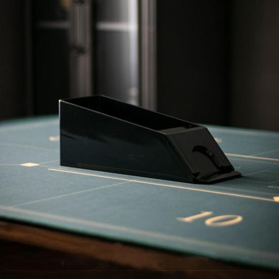 Dispensador de cartas de pôquer portátil tamanho padrão, suporte para cartas, bandeja de descarte transparente, acessório para mesa de jogo de tabuleiro de cassino