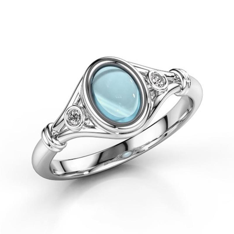Wind eenvoudige sfeer turkoois ring, veelzijdige trendy sieraden voor dames