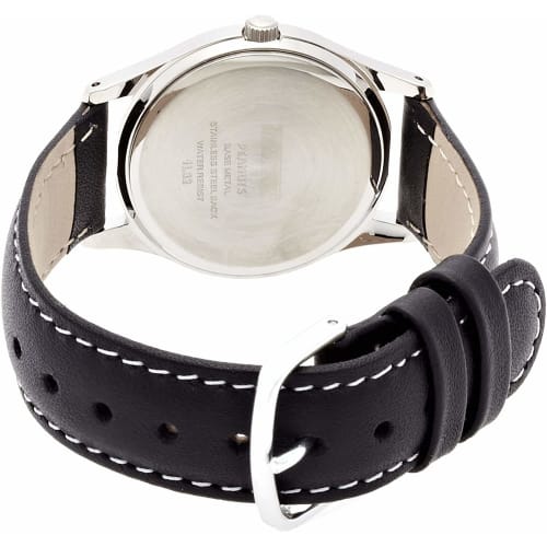 Citizen Q&Q Armbanduhr Analog Snoopy Wasserdicht Lederarmband AA95-9854 Damen Schwarz