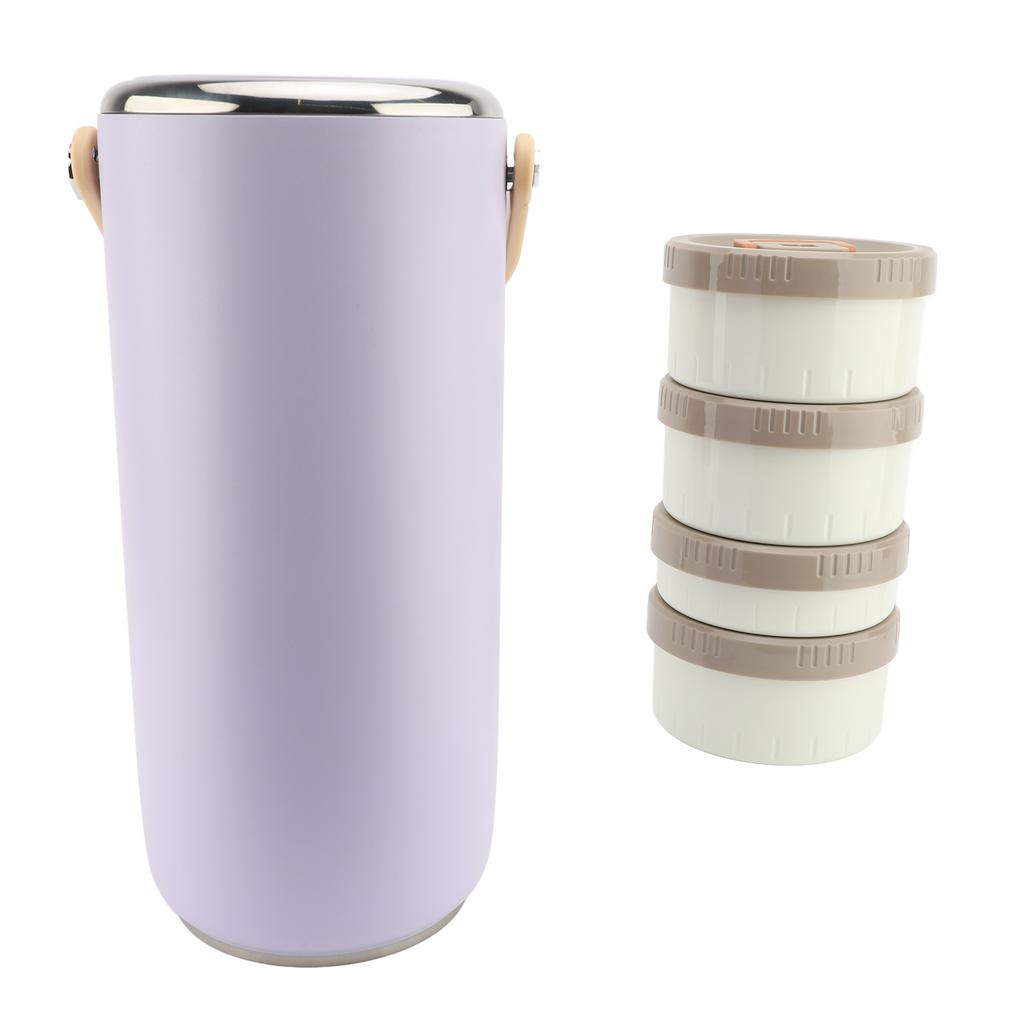 Recipient Alimentar Izolat în Vid 3.4L Oțel Inoxidabil Gură Largă Portabil Sigilat Etanș Alimente Calde