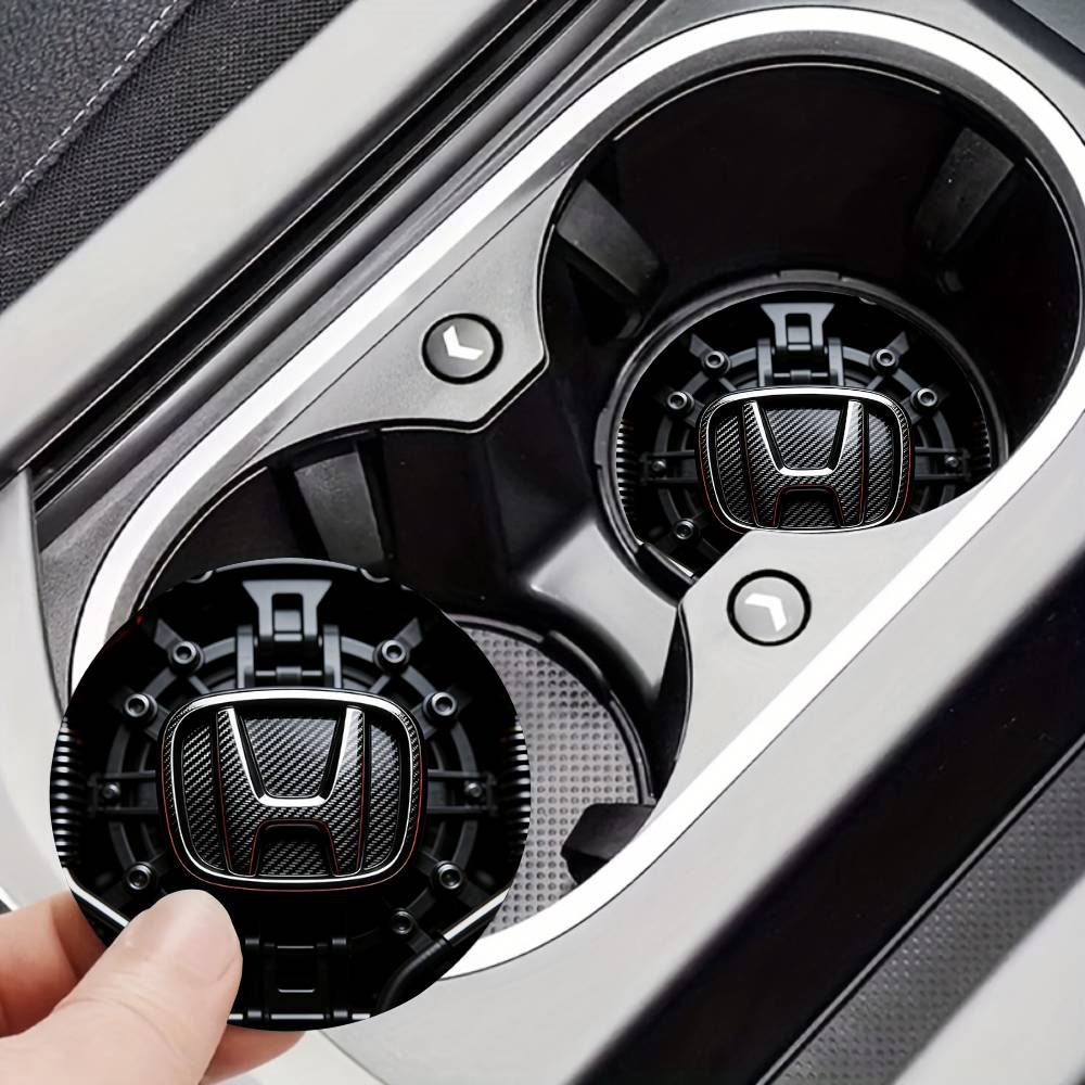 

For Honda New Car Cup Holder Anti-Slip Silicone 7cm Insert Coaster Mat Universal Car Accessories Black Fit Most Cars 7x7cm
