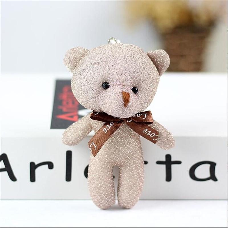 11cm Bear Plush Toys Mini  Soft Stuffed Teddy Bear Dolls Toy Small Gift for Party Wedding Keychain Bag Pendant Teddy Doll