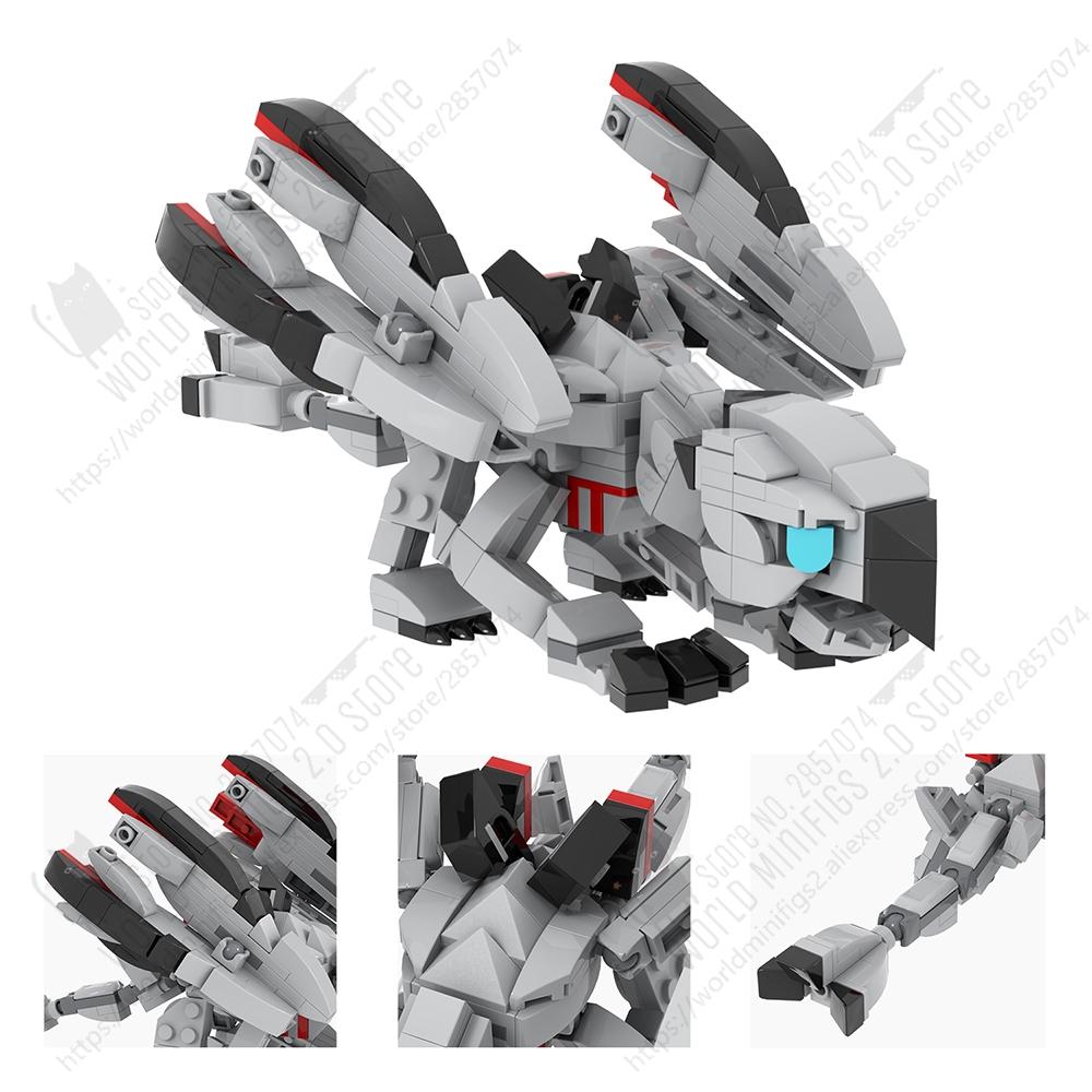 MOOXI Action Game Series Dragon Monster Anime Figures Building Blocks Adults Set MOC Bricks DIY Assembly Kids Toys Birthday Gift