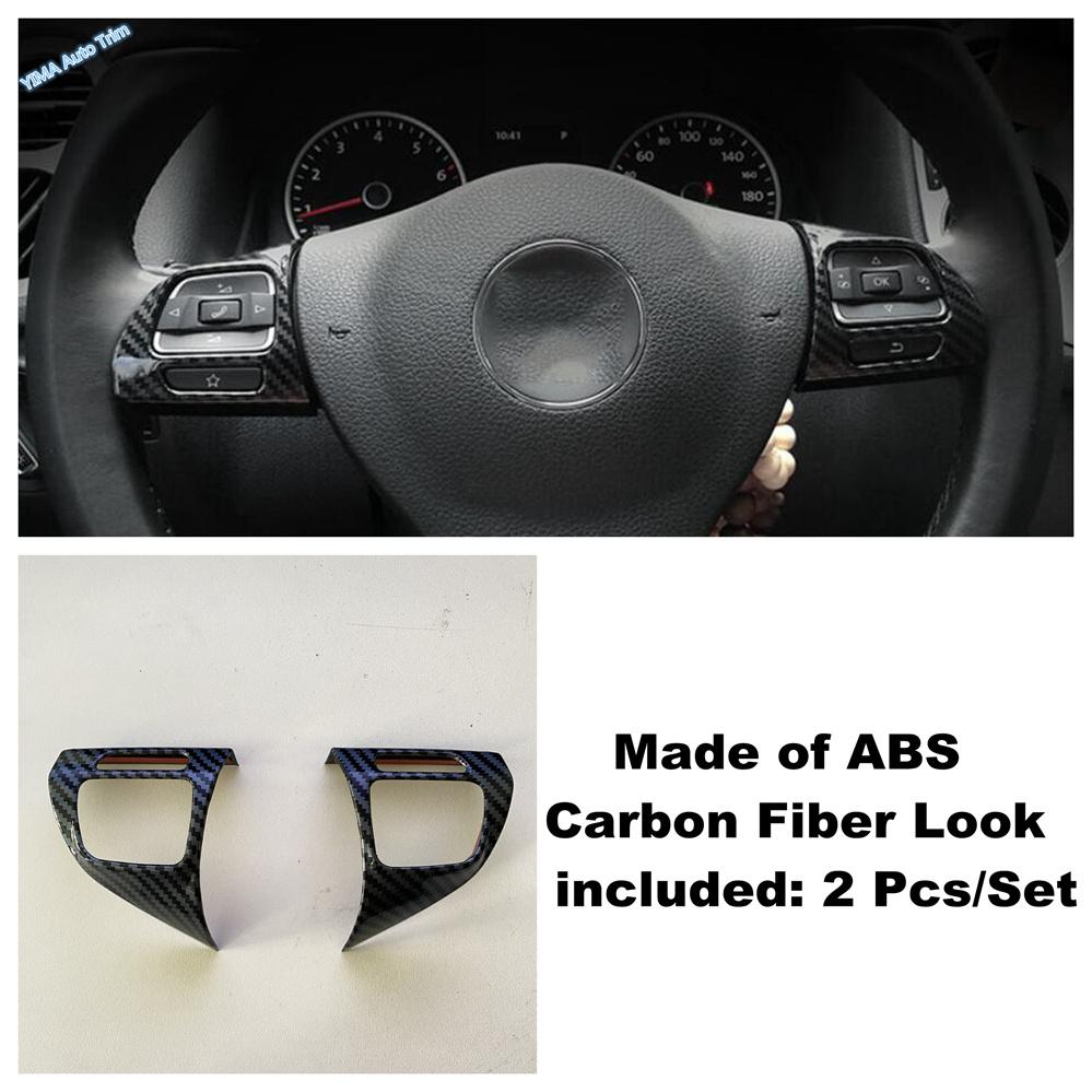 Car Steering Wheel Panel Sticker Cover Trim Fit For VW Golf MK6 Passat B7 CC EOS Tiguan Jetta Touran Caddy Sharan Accessories