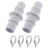 White Swimming Pool Vacuum Cleaner Pool Hose Connectors Or Filter Pump For Swimming Pool Hose Adapter Connector