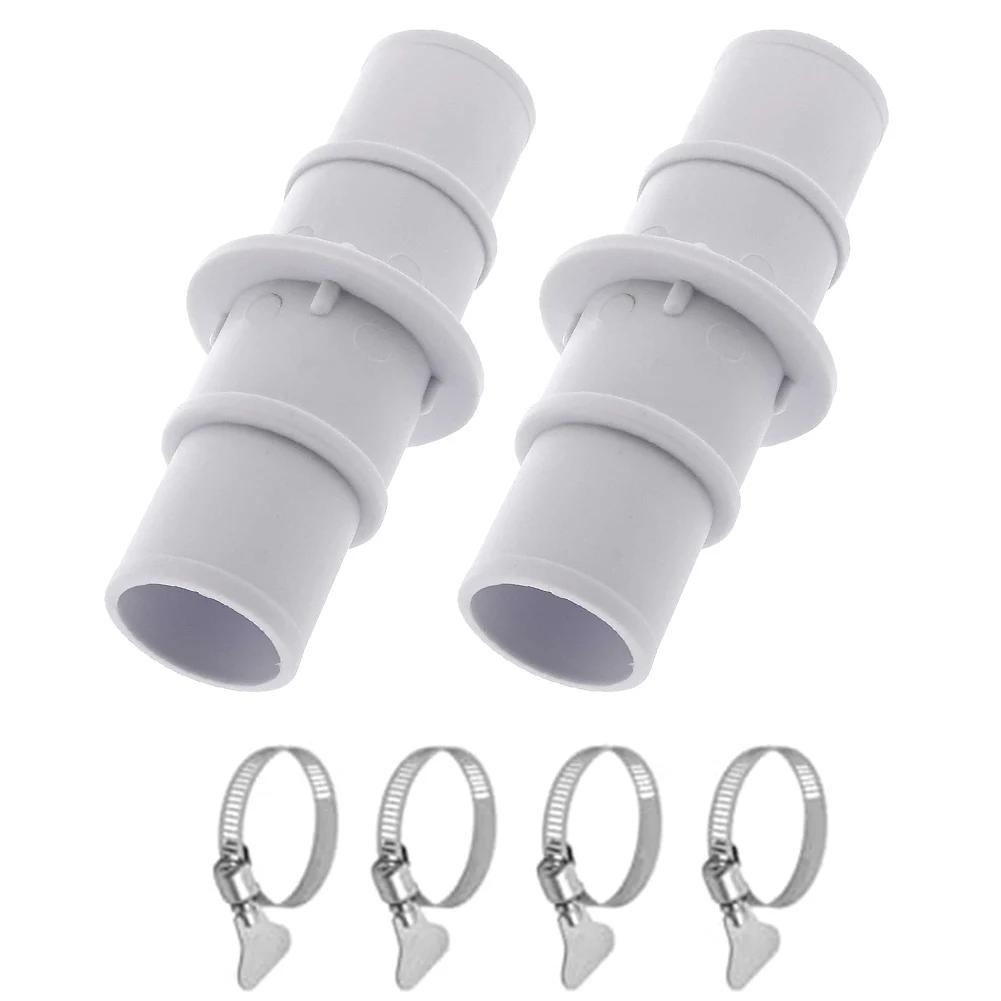 

White Swimming Pool Vacuum Cleaner Pool Hose Connectors Or Filter Pump For Swimming Pool Hose Adapter Connector China Mainland