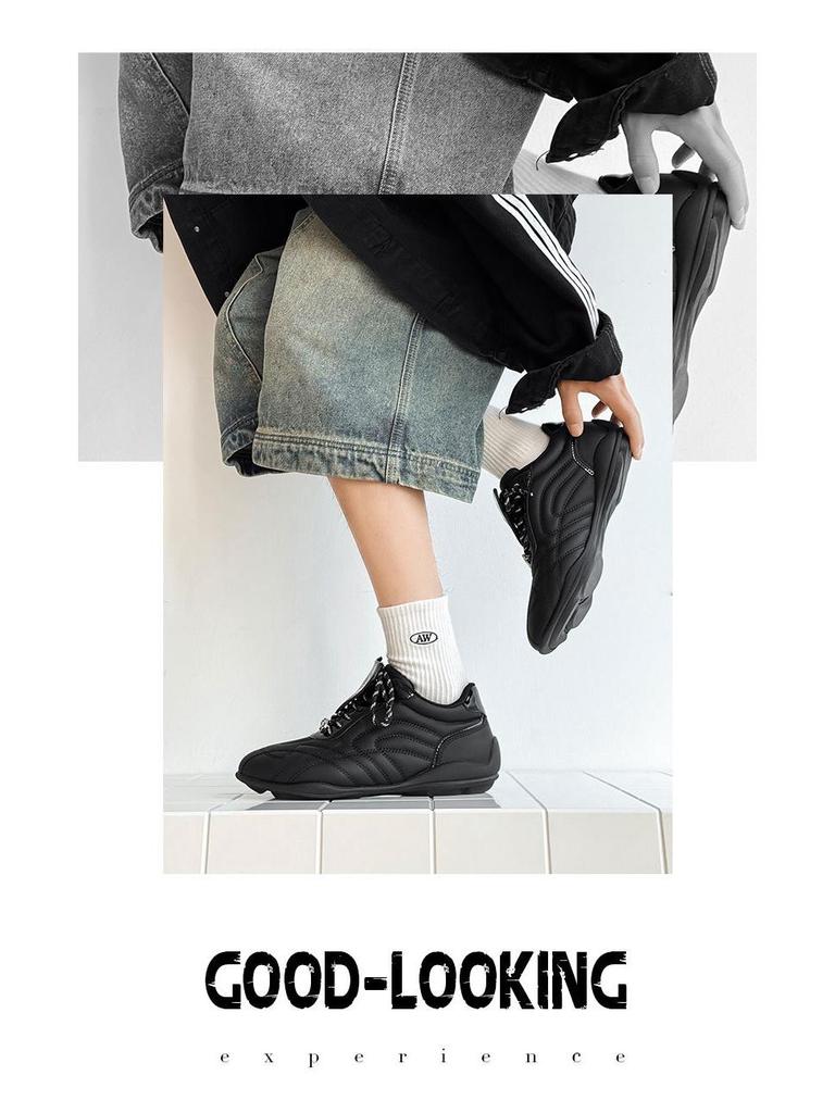 Turbo Racing Unisex Thin-Soled Black Casual Soccer and Commuting Shoes