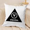 Brand Design V-Visvim Cushion Cover Soft Plush Fabric Double-Sided Printed Sofa Cushion Cover for All Seasons Home Decor Gift
