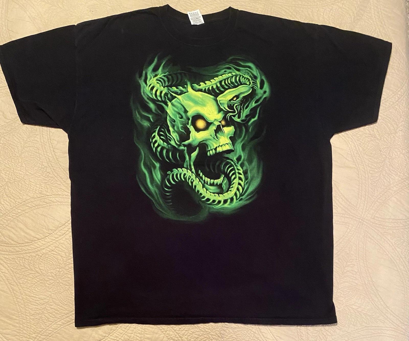 Skull T-Shirt Men s 2XL Black XL